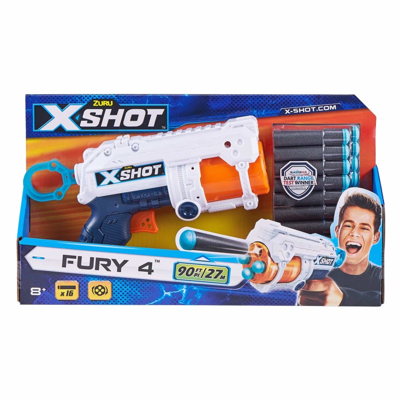 X-Shot Excel Fury 4 Blaster (16 Darts) - Image 1